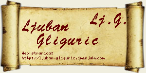 Ljuban Gligurić vizit kartica